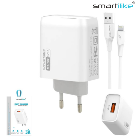 Cargador USB Smartilike 3A + Cable Para iPhone Lightning / MT-T02