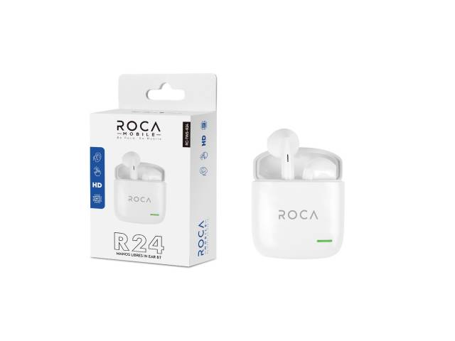 Auricular Bluetooth TWS Roca R24 Blanco